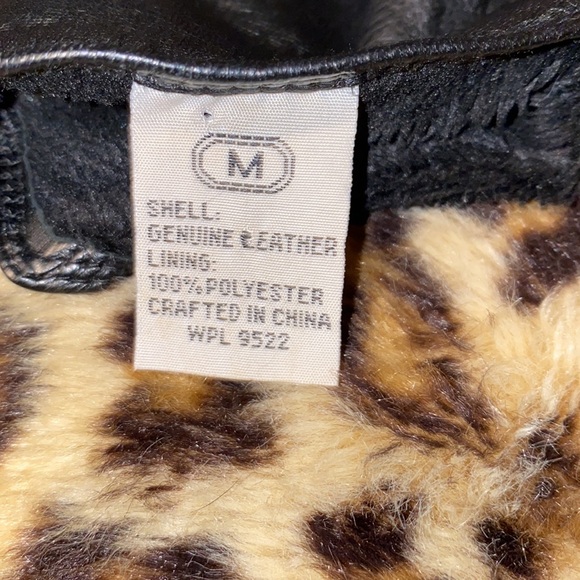 Super-soft black leather gloves w/plush fur-like lining (slim fit, size M) - Picture 3 of 6